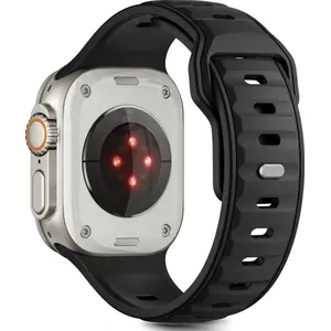 Siksniņa Tech-Protect IconBand Line priekš Apple Watch 44/45/46/49mm melna, silikona