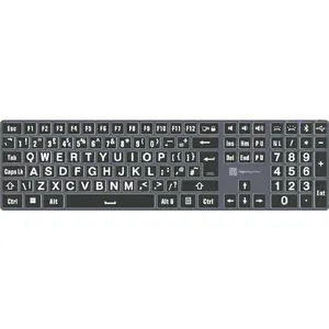 Mechanical keyboard LogicKeyboard XL-Print White on Black TITAN UK layout for PC LKB-LPWB-TPC-UK