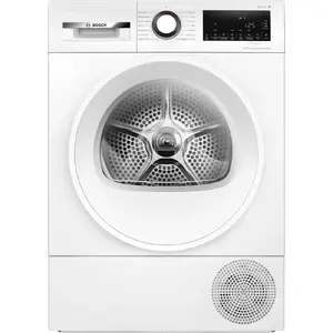 Heat pump tumble dryer Bosch Serie 6 WQG245DLSN, 9 kg capacity, white
