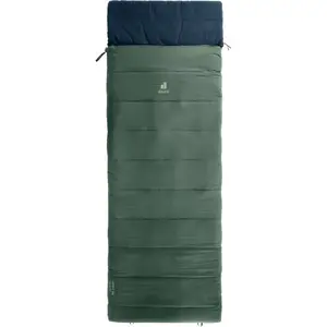 Sleeping bag DEUTER Orbit SQ -5, rectangular, 200 cm height, right zip, comfort 0–10°C, green