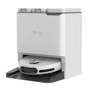 Robota putekļsūcējs EZVIZ RS20 Max — apaļš, 22000 Pa iesūkšana, 5200 mAh Li‑ion, 22 min darbība, mitrā uzkopšana, HEPA, tvertne 0,35 L