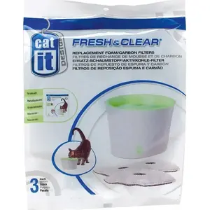 Replacement water filter Catit CH-6016 for pet drinking fountains, charcoal filtration