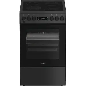 Brīvi stāvošā plīts WHIRLPOOL W5V8LCSA — elektriskā keramikas virsma 4 zonas, 60 L cepeškrāsns, antracīts, A klase