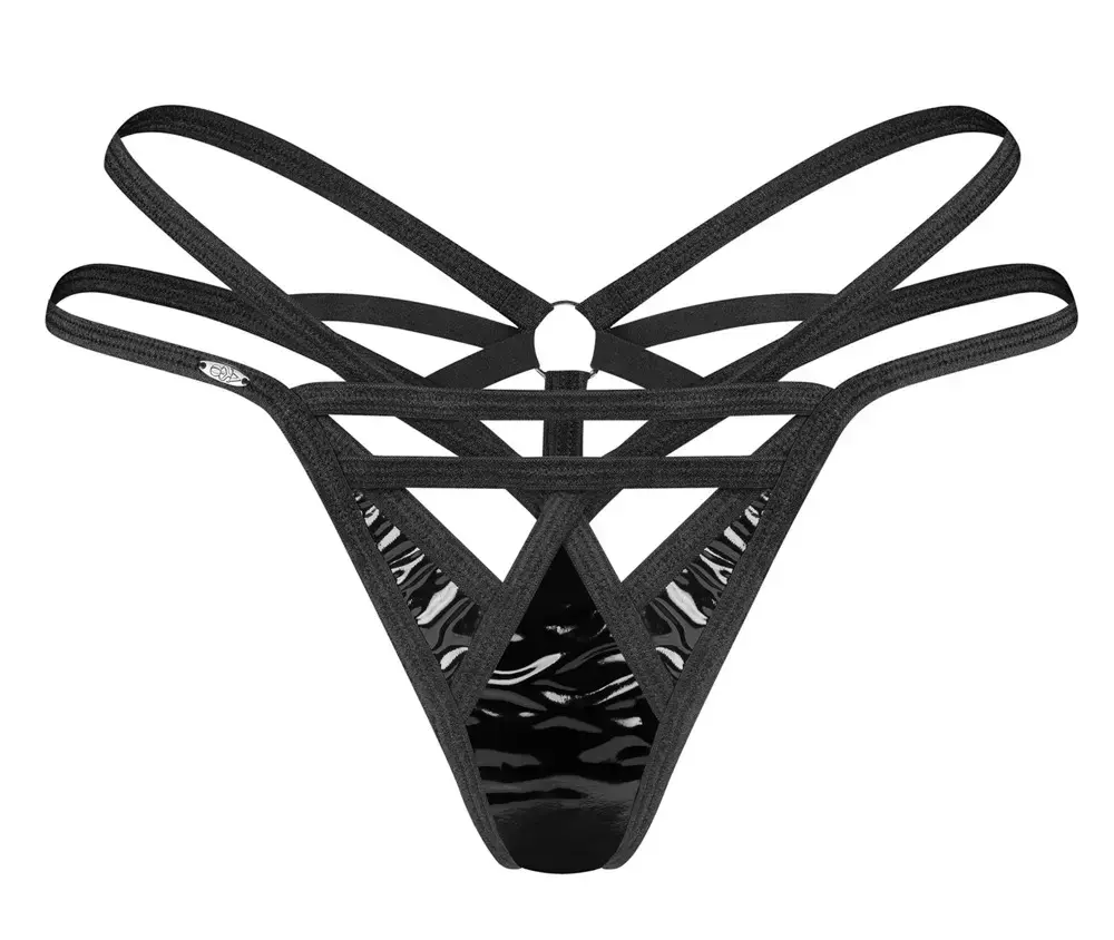 Виниловые стринги Obsessive Keira Lise 2XL/3XL Photo 5