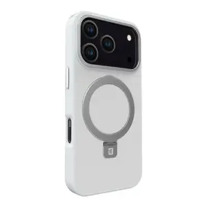 Aizsargmaciņš Evelatus Shield Case priekš iPhone 17 Pro matēti sudraba ar MagSafe un statīvu