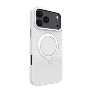 Vāciņš Evelatus Shield Case priekš iPhone 17 Pro Max — matēti sudraba, saderīgs ar MagSafe, ar statīvu