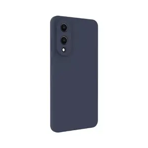 Защитный силиконовый чехол с soft-touch Evelatus для Samsung Galaxy S25 Edge — Midnight Blue