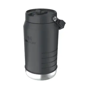 Термос STANLEY IceFlow Flip Straw 2.0 Jug 1,90 л — чёрный, изолированный сосуд для напитков