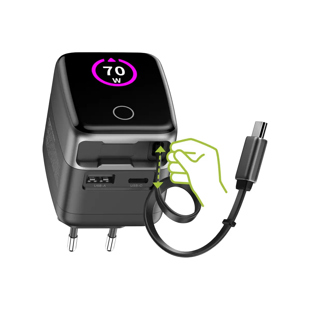 InLine USB strāvas adapteris 70W GaN Photo 2