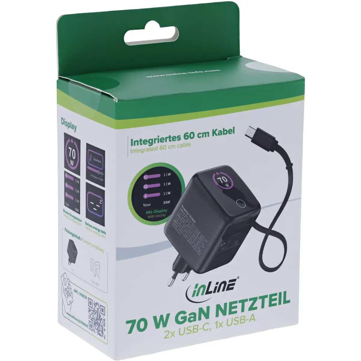 InLine USB strāvas adapteris 70W GaN Photo 9