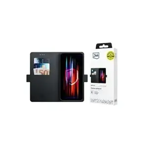 Чехол-книжка 3MK для Redmi 15C — тонкий прочный защитный футляр с карманом для карт