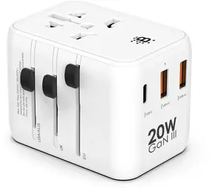 Сетевое зарядное устройство Boompods Travel Plug WLD20W 20W USB-C белое