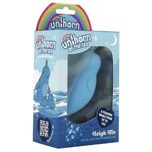 Массажная палочка Unihorn Narwhal 07015990000 силиконовый двухконечный клиторальный вибратор, 14.3 см, перезаряжаемый