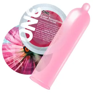 Condoms ONE Flavor Waves 12-pack — flavoured latex condoms 53mm nominal width, 180mm length