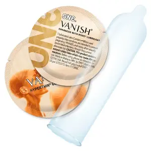 Condoms one Vanish x12 — thin latex condoms, 12-pack, 180 mm length, 53 mm nominal width