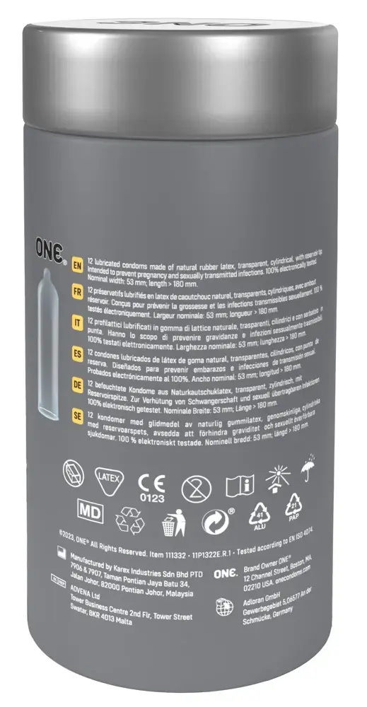 Презервативы one Vanish x12 — тонкие, 180 мм, 53 мм Photo 9