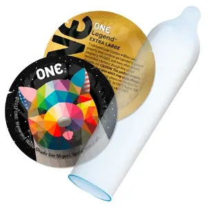 Condoms ONE Legend — extra large transparent condoms, length 200 mm, nominal width 56 mm, pack of 12