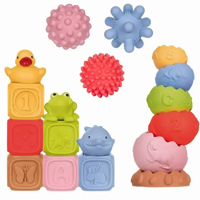 Tullo Sensory Blocks Set — Pyramid & Ball, 18 pcs Photo 2