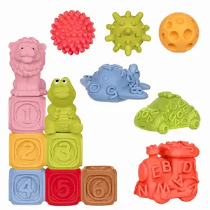 Sensory wiggle toy set Tullo — Sensory Vehicles Balls construction toy, 14 pieces, assorted colours, from 1 year