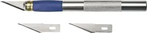 Utility Knife Topex 5902062141040 precision work with 3 replaceable blades
