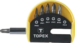Bit Set Topex 32 Pieces — screwdriver bits and bit holder, assorted types and sizes