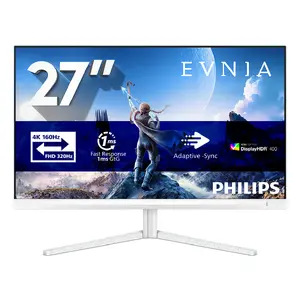 Spēļu monitors Philips Evnia 5000 27M2N5901A 27 collas 4K Ultra HD Fast IPS LCD 160Hz Balts