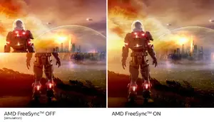 AMD FreeSyncTM Premium; tear free, stutter free, fluid gaming