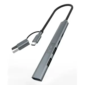 USB хаб Inca IUTP-06TX Type-A Type-C 5000 Mbit/s Серый