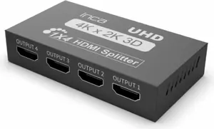 HDMI dalītājs INCA IHSK-430 HDMI 1.4b ar 4K atbalstu vairāku displeju pievienošanai