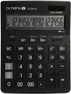 Desktop calculator Olympia LCD-416 — compact black, solar powered, basic arithmetic functions