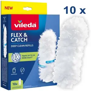 Dustpan refill set VILEDA Flex&Catch 177662 — 10 replacement cartridges, white