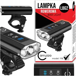 Velosipēda lukturis Carruzzo L8G2 CREE 1200 Long/Short — priekšējais/aizmugurējais, CREE LED, modelis L8G2