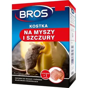 Rodenticide BROS Bros Kostka — bait block for mice and rats, 250 g