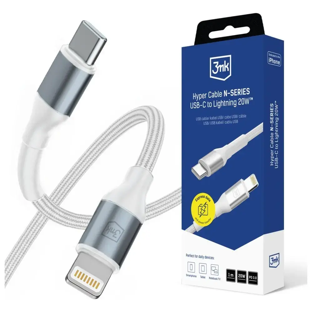 Кабель USB-C — Lightning 3MK Hyper Cable N-SERIES Photo 3