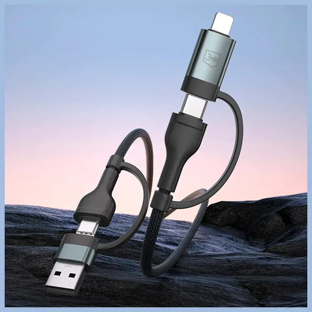 3MK Hyper Cable N-SERIES USB-A/USB-C uz USB-C/Lightning 1,2 m Photo 5