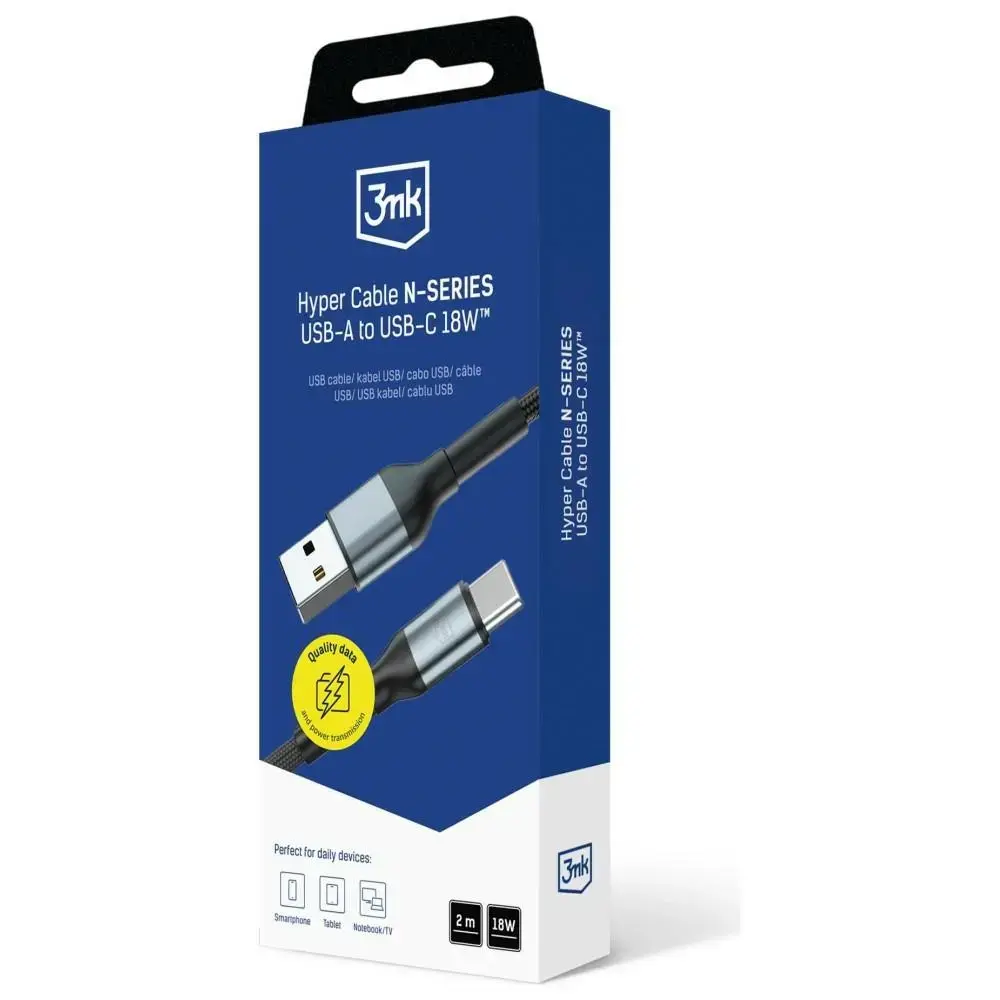 Кабель USB-A—USB-C 3MK Hyper Cable N-SERIES 2 м Photo 4