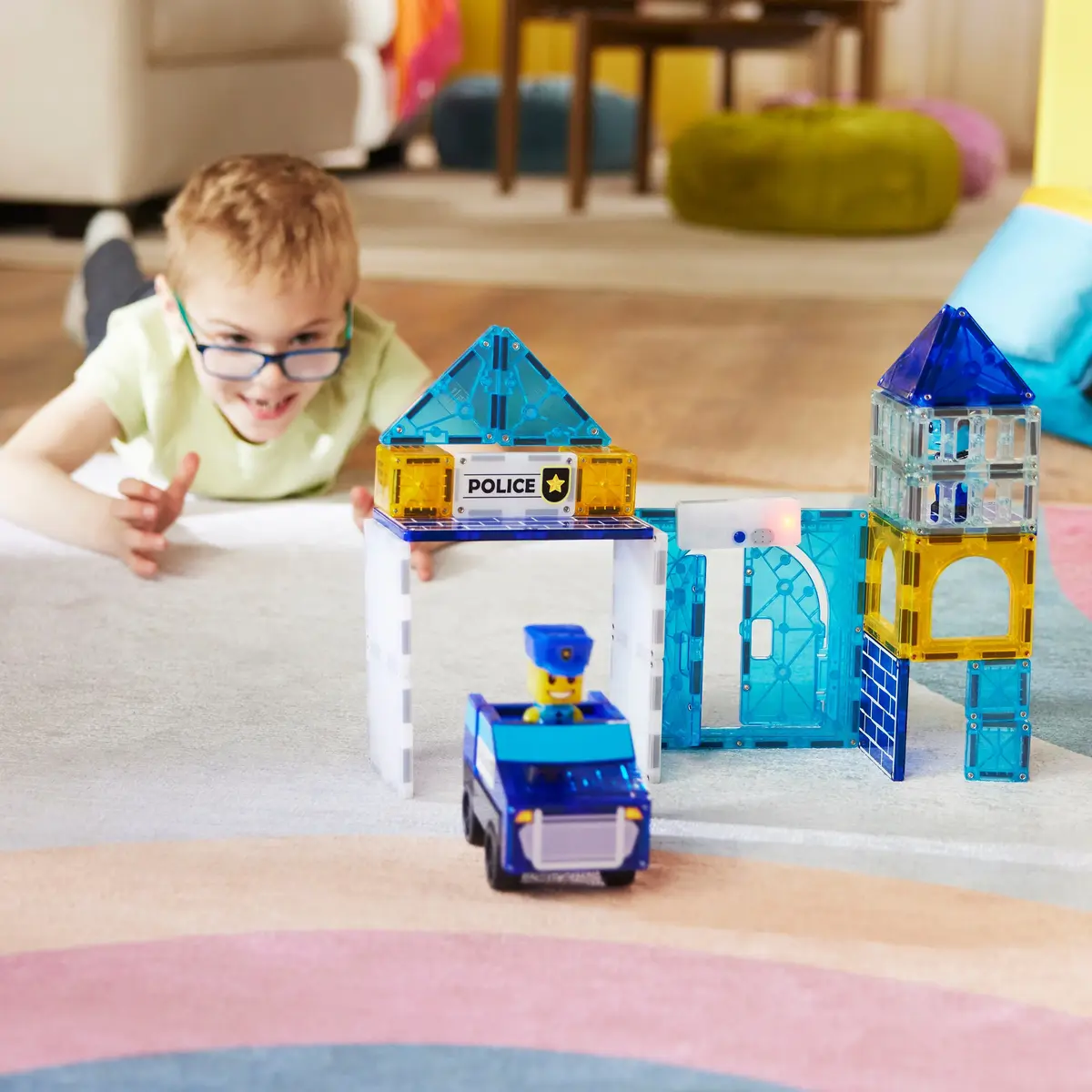 Magna Tiles магнитный набор Полицейский участок — 35 шт Photo 3