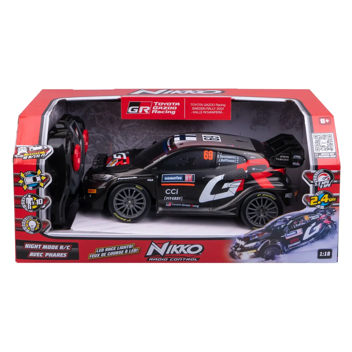 Radio control vehicle Nikko Toyota GR #69 Rovanperä 1:18 Photo 2