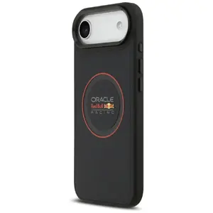 Чехол MagSafe для iPhone 17 от red bull — сетчатый дизайн с красным кольцом и металлическими кнопками
