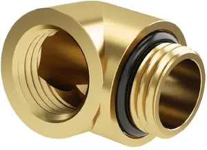 Barrow adapteris 90° G1/4 vīrietis uz G1/4 sieviete TDWT90-B01 GO zelta