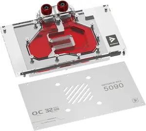 GPU ūdens bloks Barrow priekš MSI Suprim 5090 — balts, modelis BS-MSP5090-PA W