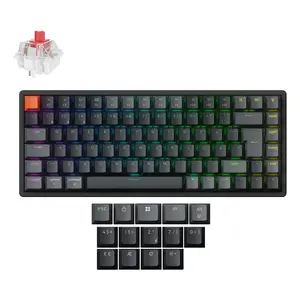 Keychron K2 Version 3 Keyboard Universal USB RF Wireless Bluetooth Nordic Black Carbon