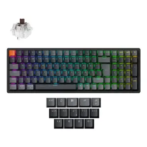 Keychron K4 QMK Keyboard Universal USB RF Wireless Bluetooth Nordic Black 96%
