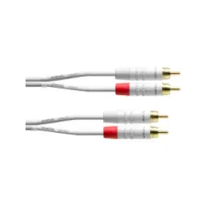 Аудиокабель Cordial CFU 6 CC-SNOW 6 м 2 x RCA Мужской Золотое покрытие Белый