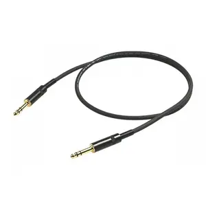 Proel CHL140LU5 audio kabelis 5 m 6.35mm Melns Vīriešu Vīriešu Zelta