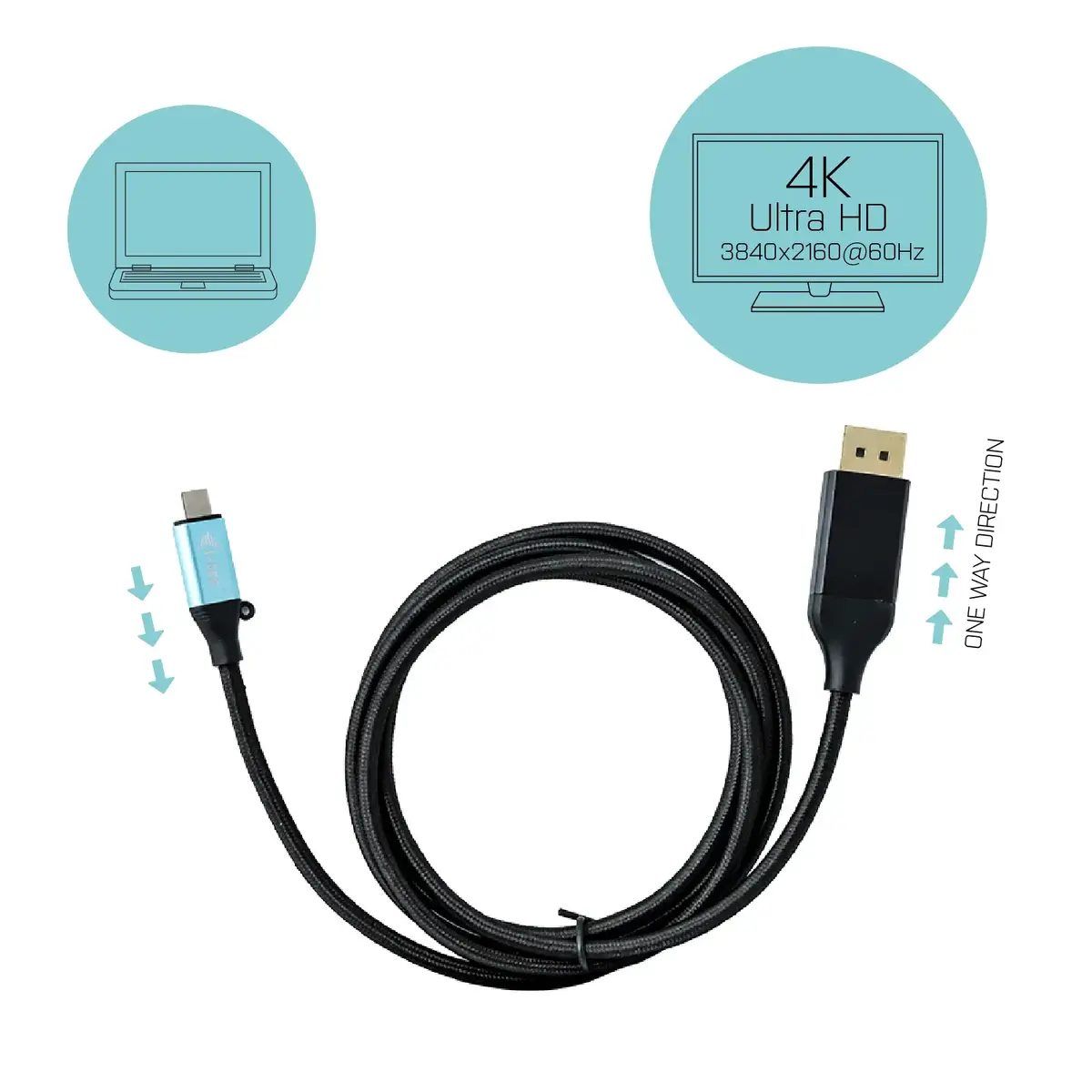 i-tec USB-C DisplayPort Кабель Адаптер 4K 60Hz Photo 5