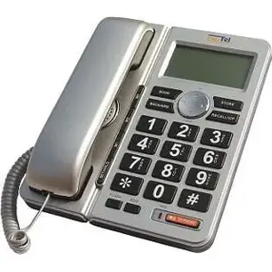 Vadu tālrunis Dartel LJ-240 Silver — galda rokturis, vadu savienojums, pamattelefons