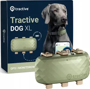 Suņu GPS izsekotājs Tractive TRDOG4XLGR XL izmērs, ūdensizturīgs, reāllaika izsekošana