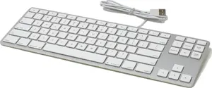 Klaviatūra Matias Mac Tenkeyless Silver USB vada — kompakta tenkeyless Mac klaviatūra, USB savienojums