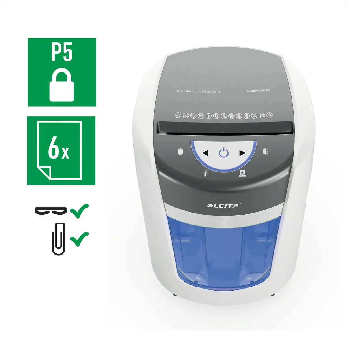 LEITZ IQ OptiMax Home Office 225 mikrogriezuma smalcinātājs Photo 3